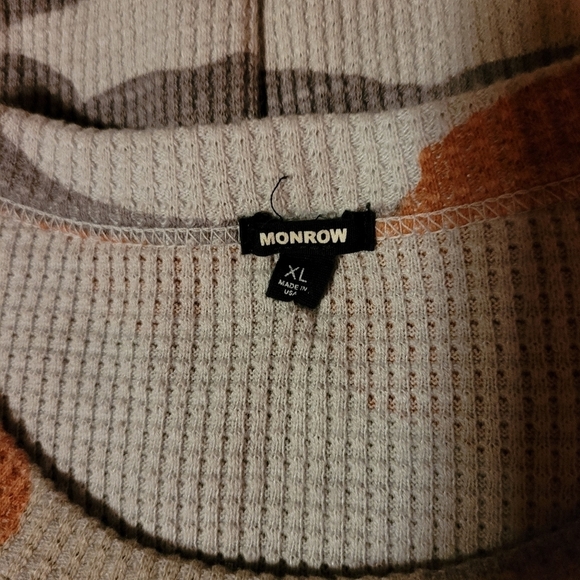 Monrow* Camo Thermal Top* Tan/Brown/Orange* Sz XL - Picture 3 of 6
